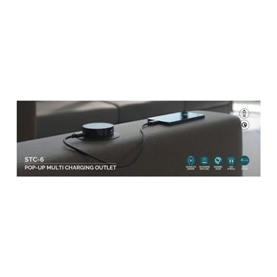 Prise pop-up avec chargeur sans fil
